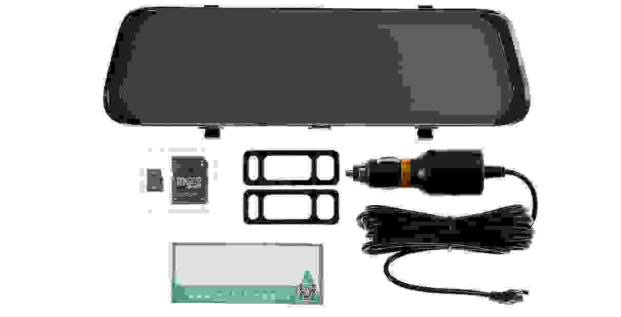 Contenu du colis de la dashcam Rétrovision - Mobilicam Contenu du colis de la dashcam Rétrovision - Mobilicam