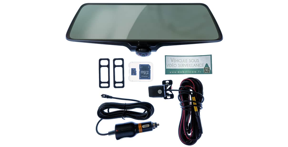 Contenu du colis du Pack Confort Rétrocam 360° - Mobilicam Contenu du colis du Pack Confort Rétrocam 360° - Mobilicam