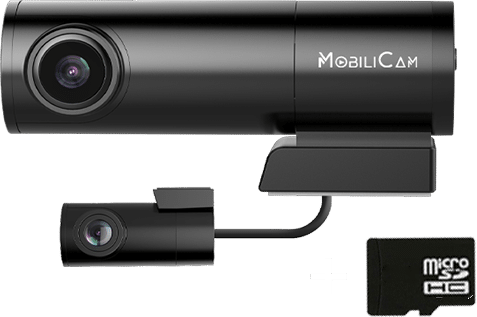 Dashcam Full HD 1080p, Caméra Avant et Caméra Intérieure avec Micro +  Caméra de Recul pour Voiture - Français